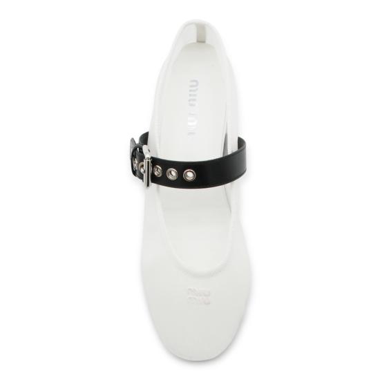 26FW 미우미우 플랫 슈즈 5F373EF005 099F0009 BIANCO - MIU MIU