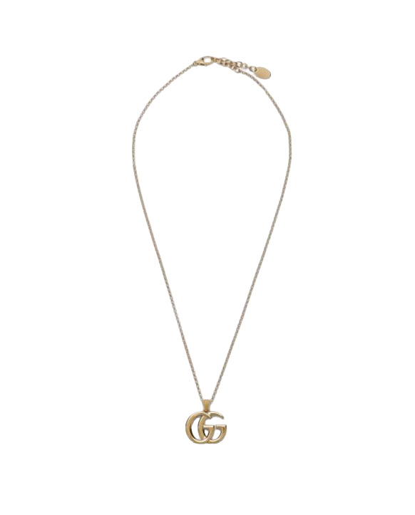 26FW 구찌 GG 마몽 더블 G 펜던트 골드 목걸이 GG 마몽 더블 G 펜던트 골드 목걸이 874401I4600 Metal