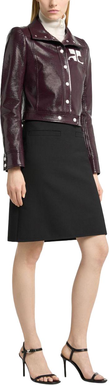 26FW 쿠레쥬 가죽 자켓 223CBL005VY00144090 MAROON - COURREGES