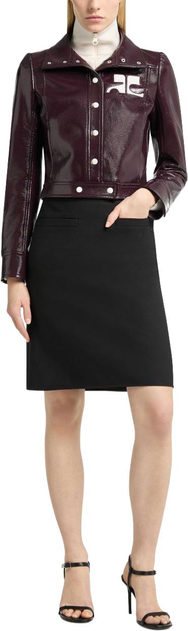 26FW 쿠레쥬 가죽 자켓 223CBL005VY00144090 MAROON - COURREGES