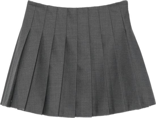 26FW 셀프 포트레이트 숏 스커트 PF26006SKGRGREY