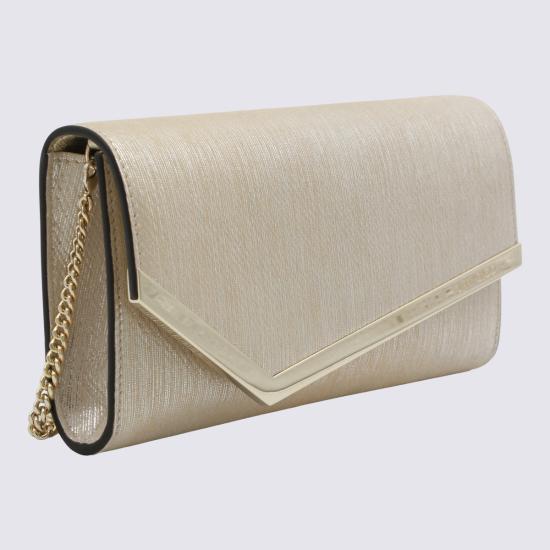 26FW 지미추 클러치/파우치 EMMIE HRKOO1638 SOFT GOLD LIGHT GOLD - JIMMY CHOO
