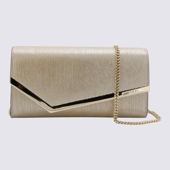 26FW 지미추 클러치/파우치 EMMIE HRKOO1638 SOFT GOLD LIGHT GOLD - JIMMY CHOO