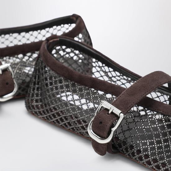 26FW 알라이아 플랫 슈즈 AA3A029A023NY Brown - ALAIA