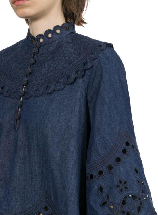 26FW 짐머만 블라우스 7282TSS263INK NAVY - ZIMMERMANN