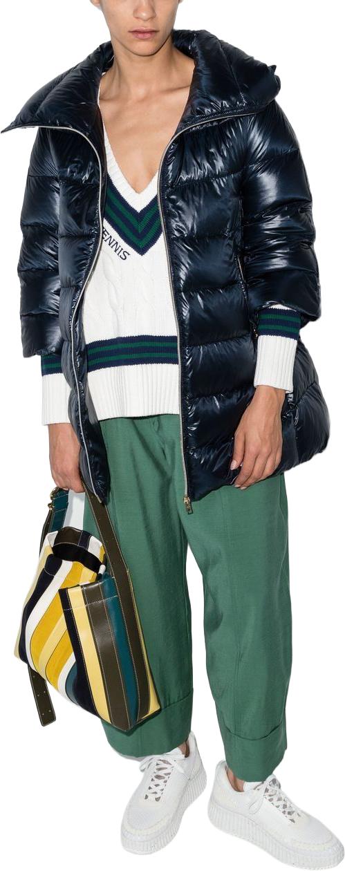 26FW 에르노 클레오페 A-쉐입 다운 코트 PI0001DIC12017Z9200 NAVY - HERNO