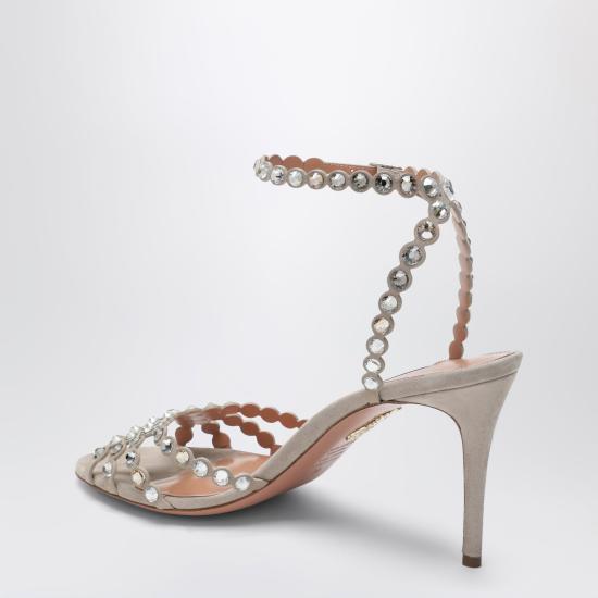 26FW 아쿠아주라 샌들 TQLMIDS0SUE Grey - AQUAZZURA