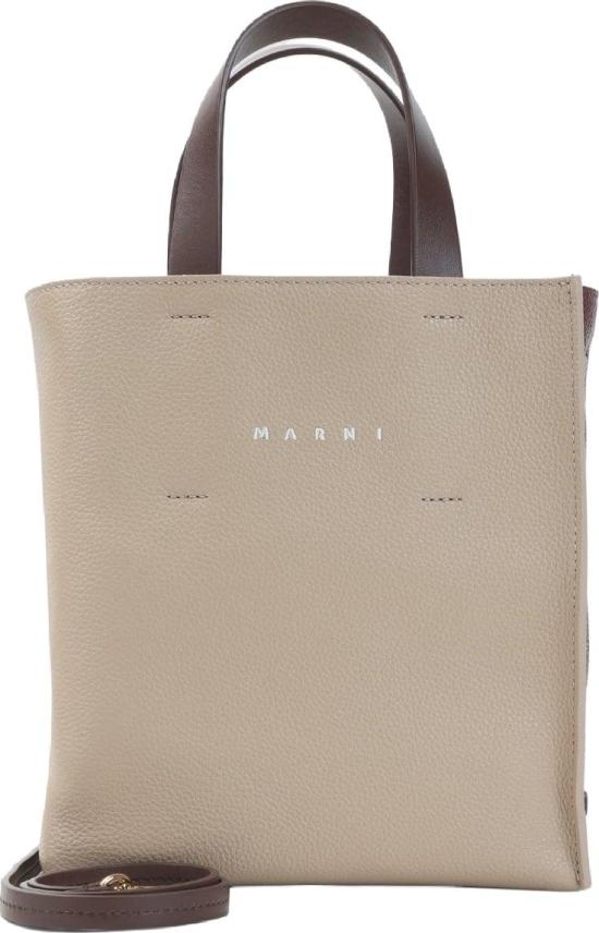  마르니 토트백 SHMP0040R0P6533ZP273MOONSTONEDARKBURGUNDYCOFFEE DIVERS - MARNI