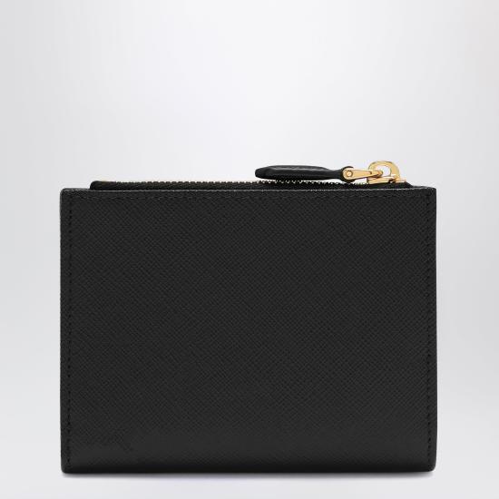 26FW 프라다 트라이앵글 로고 반지갑 1ML050QHH Black - PRADA