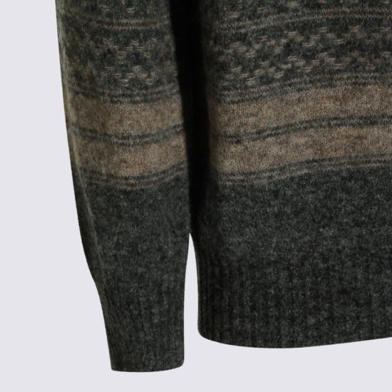 26FW 브루넬로 쿠치넬리 집업 니트 MTF710016 CTR58 CARBON - BRUNELLO CUCINELLI