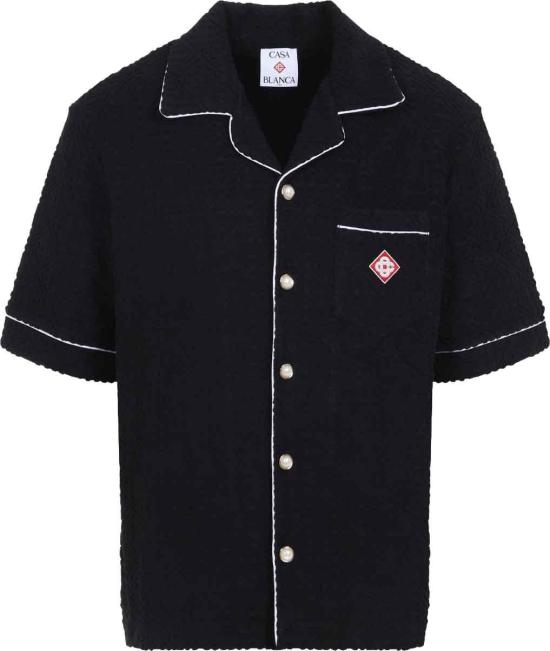  카사블랑카 반팔 셔츠 MPF26SH08502BLACK DIVERS