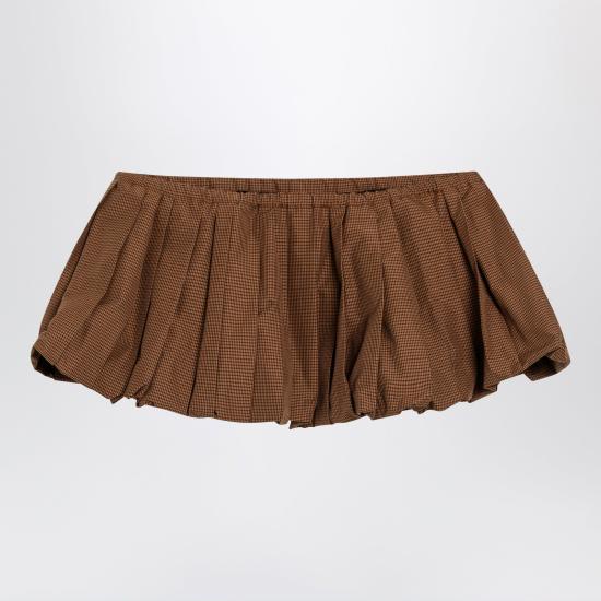 26FW 미우미우 숏 스커트 MG2723OOO19OS Brown