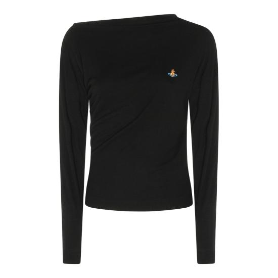 26FW 비비안웨스트우드 체인 로고 자수 카디건 자켓 3G01003Y J00BON401 BLACK