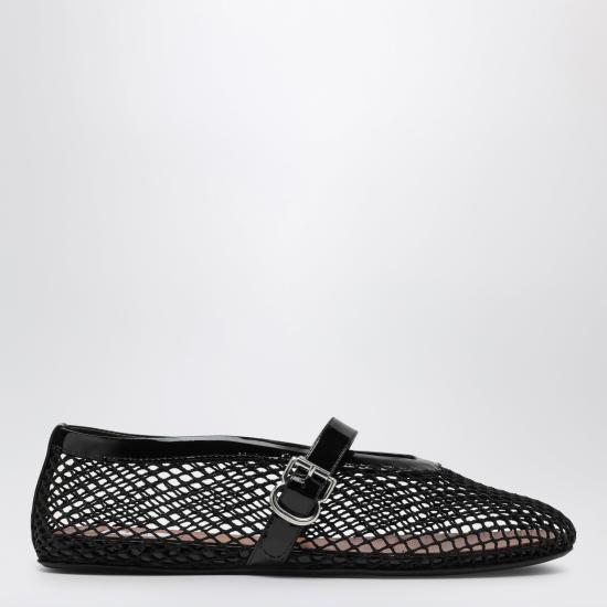 26FW 알라이아 피쉬넷 발레 플랫 AA3A029TK007ANY Black