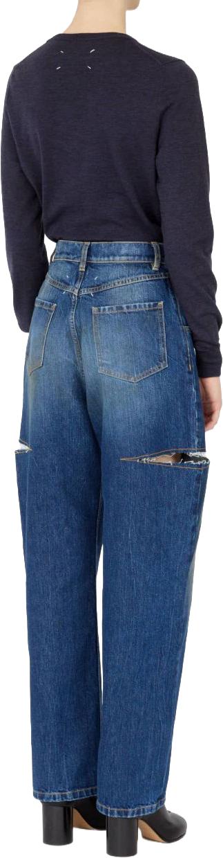 26FW 마르지엘라 컷아웃 진 S51LA0051M30016963 BLUE - MAISON MARGIELA