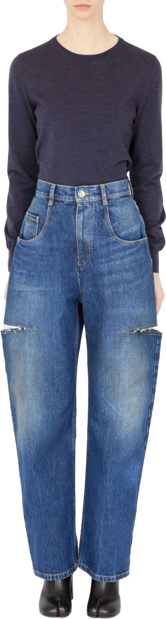 26FW 마르지엘라 컷아웃 진 S51LA0051M30016963 BLUE - MAISON MARGIELA