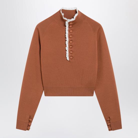 26FW 끌로에 긴팔 티셔츠 CH26AMP01600 Brown