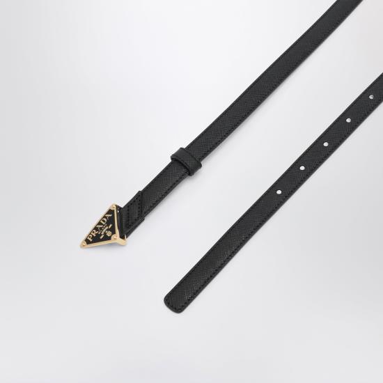 26FW 프라다 사피아노 트라이앵글 로고 벨트 1CC621053 Black - PRADA