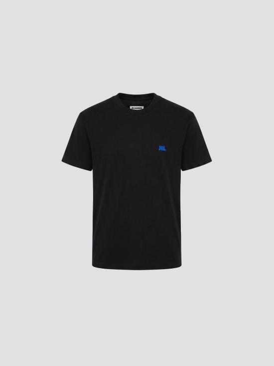 26FW 질샌더 반팔 티셔츠 J22GC0283J45048 001 BLACK