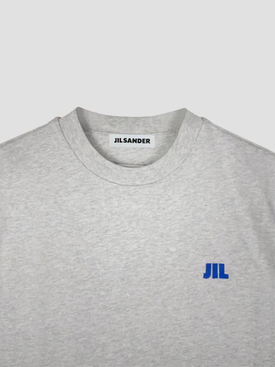 26FW 질샌더 JIL 로고 코튼 티셔츠 J02GC0163J45048 058 PALE GREY - JIL SANDER