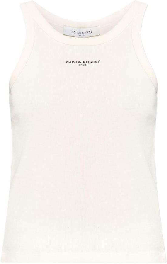 26SS 메종키츠네 민소매 티셔츠 50731343937822 WHITE