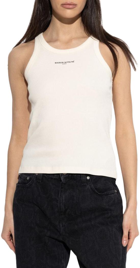 26SS 메종키츠네 민소매 티셔츠 50731343937822 WHITE - MAISON KITSUNE