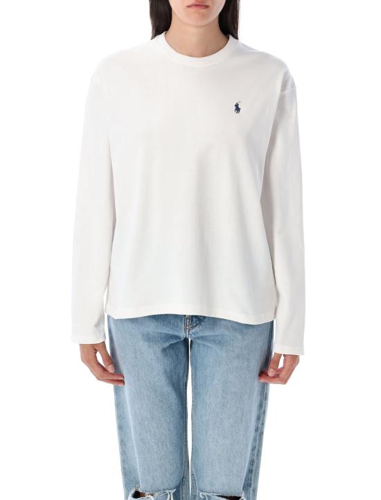 26FW 폴로 랄프로렌 긴팔 티셔츠 211967105 001 WHITE