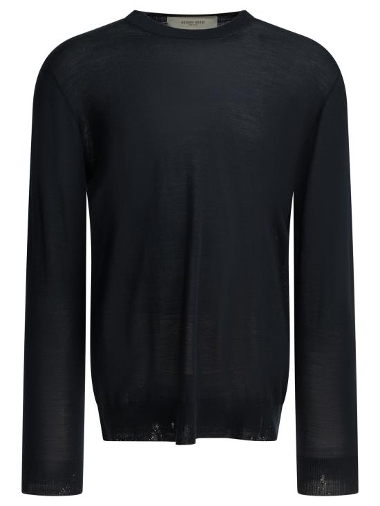 26FW 골든구스 라운드넥 스웨터 GMP00947P00066550501 BLUE
