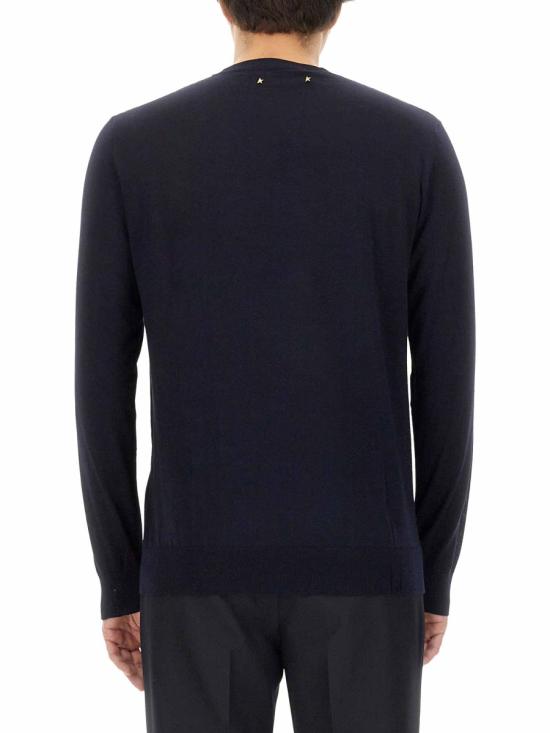26FW 골든구스 라운드넥 스웨터 GMP00947P00066550501 BLUE - GOLDEN GOOSE