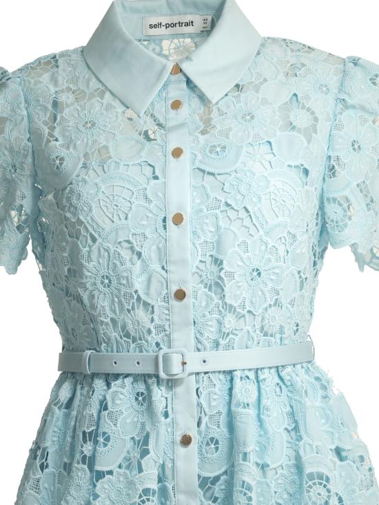 26SS 셀프 포트레이트 미디 원피스 AC26024MBLBLUE LIGHT BLUE - SELF PORTRAIT