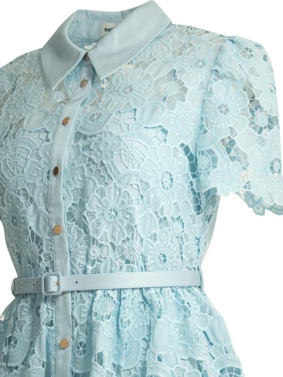 26SS 셀프 포트레이트 미디 원피스 AC26024MBLBLUE LIGHT BLUE - SELF PORTRAIT