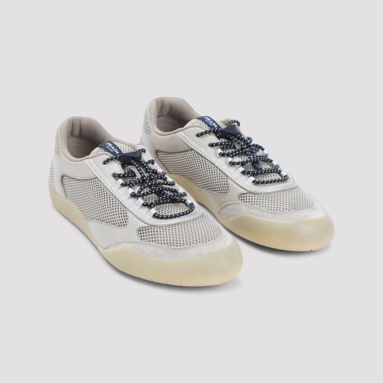 26FW 프라다 스피드락 레더 앤 메쉬 패브릭 스니커즈 2EE468FG0003ZM0 F0F24 BEIGE O TAN - PRADA
