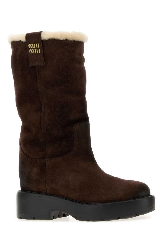26FW 미우미우 부츠 5U270EFZF553AE4 F0003 BROWN - MIU MIU