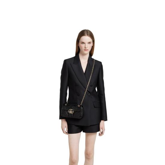 26FW 구찌 GG 마몽 스몰 숄더백 837280AAE38 1000 BLACK - GUCCI