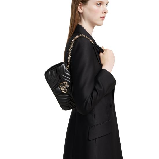 26FW 구찌 GG 마몽 스몰 숄더백 837280AAE38 1000 BLACK - GUCCI