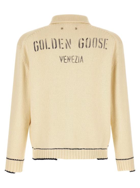 26FW 골든구스 폴로 티셔츠 린들리 폴로 화이트 - GOLDEN GOOSE