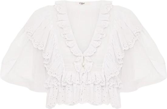 26FW 끌로에 블라우스 CH26AHT74040107 WHITE