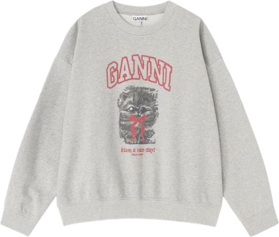 26FW 가니 키티 스웨트셔츠 A1060016920 LICHTGREY