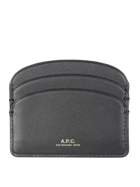 26FW 아페쎄 블랙 로고 하프문 레더 PXAWVF63270 LZZ NERO - A.P.C.