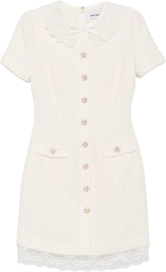 26FW 셀프 포트레이트 숏 원피스 PF26002SBCCREAM WHITE