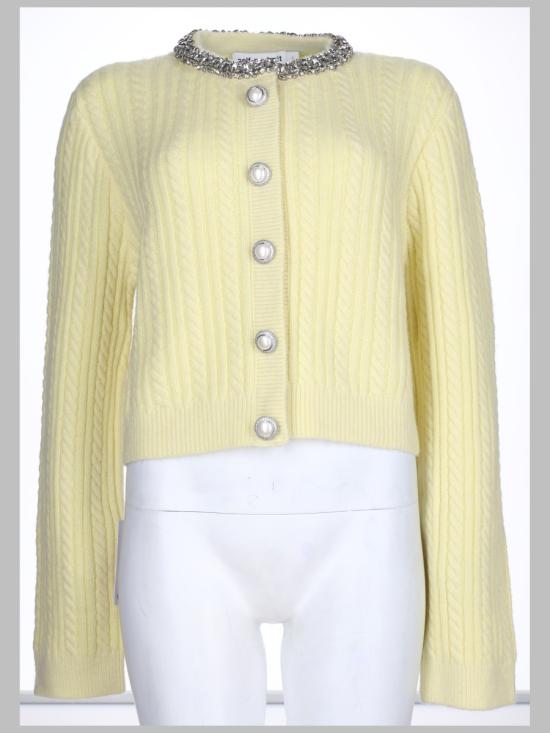 25FW 셀프 포트레이트 알파카 가디건 AW25 121CA Y YELLOW