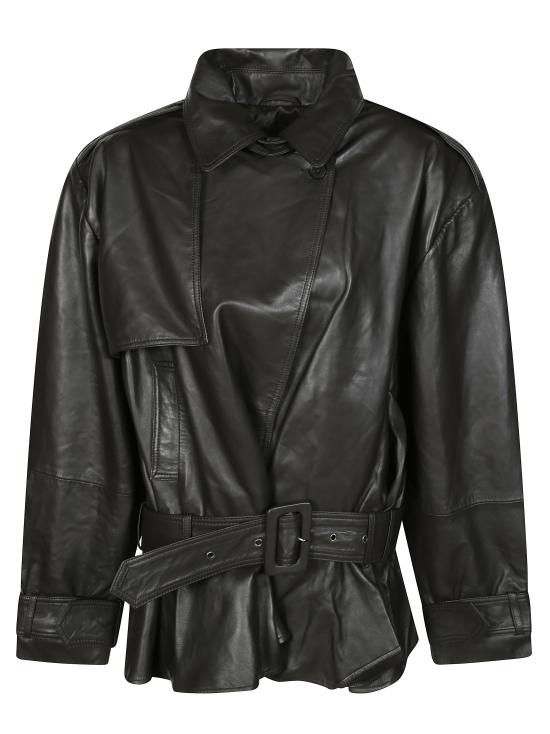 26FW 로테이트 가죽 자켓 1158171667 MARRONE