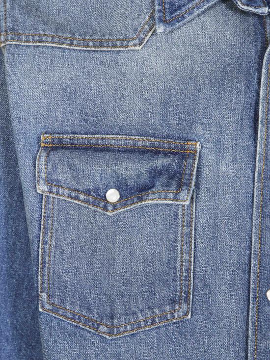 26FW MM6 메종마르지엘라 데님 셔츠 SH0DT0053M30058 965 BLU - MM6 MAISON MARGIELA