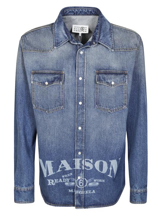 26FW MM6 메종마르지엘라 데님 셔츠 SH0DT0053M30058 965 BLU