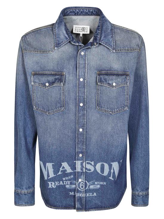 26FW MM6 메종마르지엘라 데님 셔츠 SH0DT0053M30058 965 BLU
