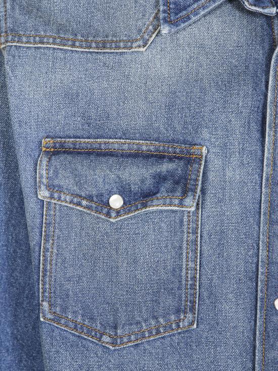 26FW MM6 메종마르지엘라 데님 셔츠 SH0DT0053M30058 965 BLU - MM6 MAISON MARGIELA