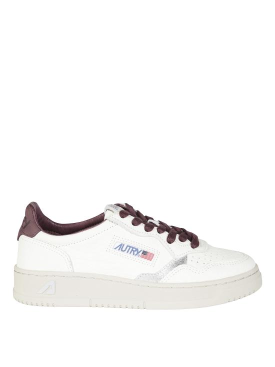 26FW 오트리 메달리스트 로우 레더 스니커즈 AULWNE19 FIGSILVER BIANCO