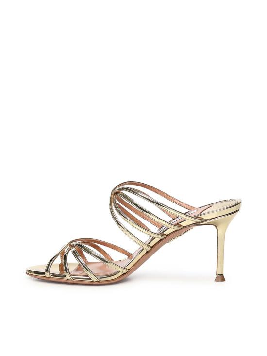 26SS 아쿠아주라 뮬/슬리퍼 TLMMIDM0SSYSOG Gold - AQUAZZURA