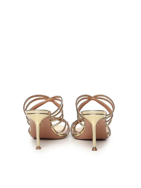 26SS 아쿠아주라 뮬/슬리퍼 TLMMIDM0SSYSOG Gold - AQUAZZURA