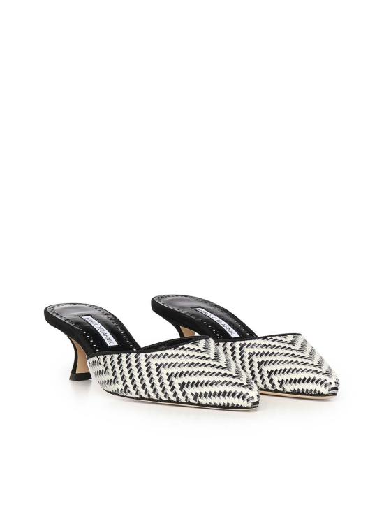 26SS 마놀로 블라닉 뮬/슬리퍼 1263126978I White - MANOLO BLAHNIK